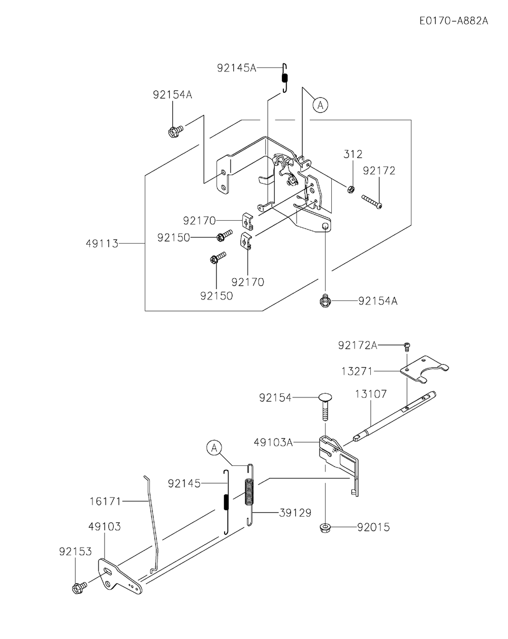 Control Equipment Diagram and Parts List for  Cub Cadet Engine